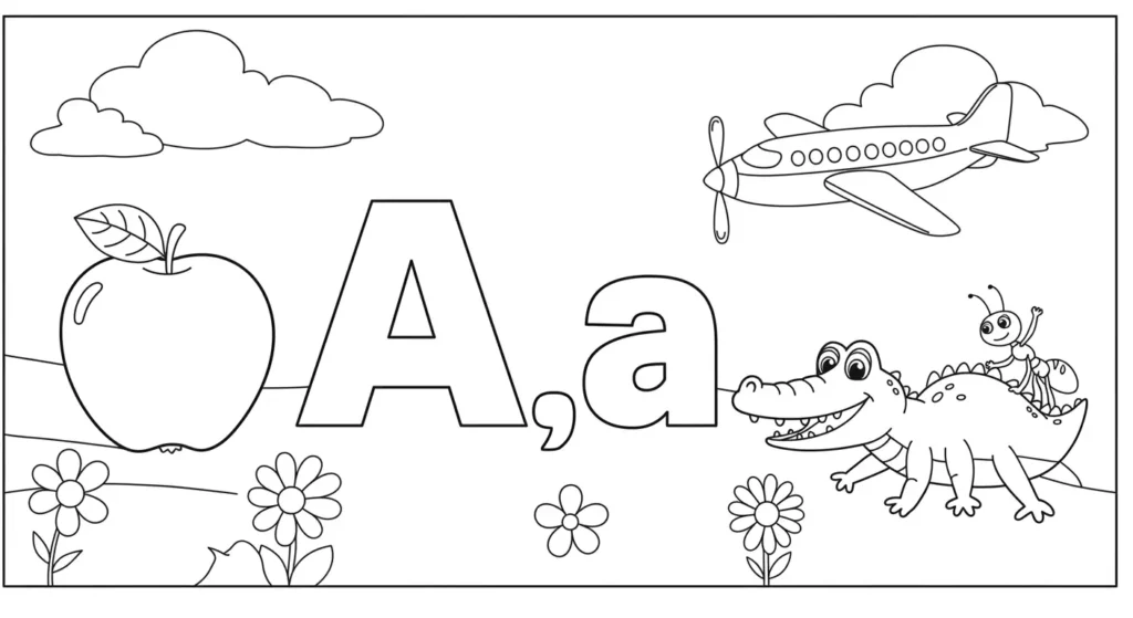 Letter A Coloring Page