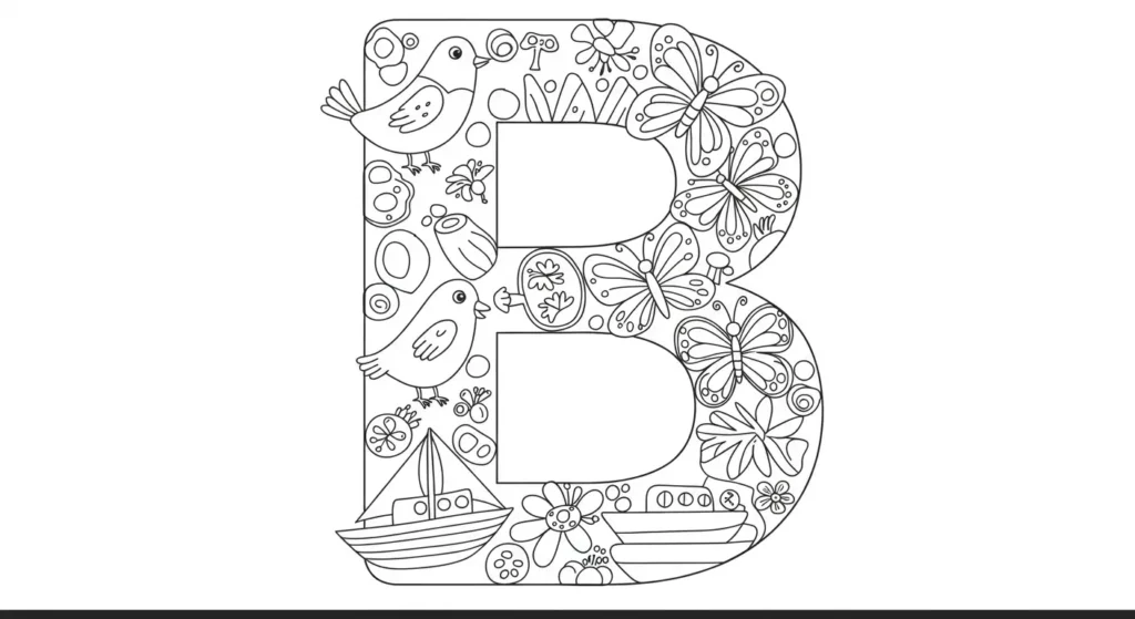 Letter B Coloring Page
