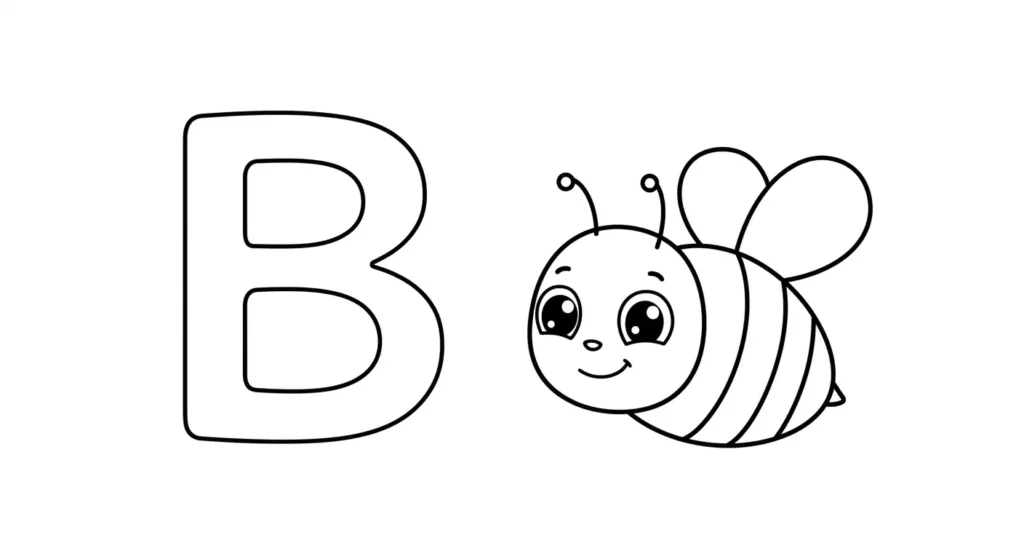 Letter B Coloring Page
