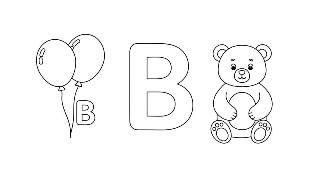 Letter B Coloring Page