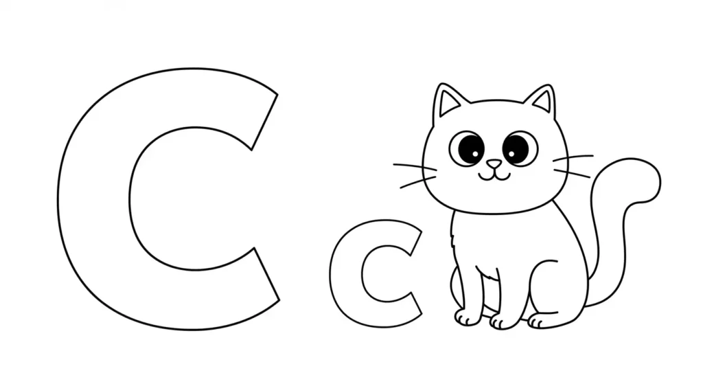 Letter C Coloring Page 