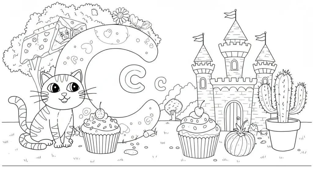 Letter C Coloring Page