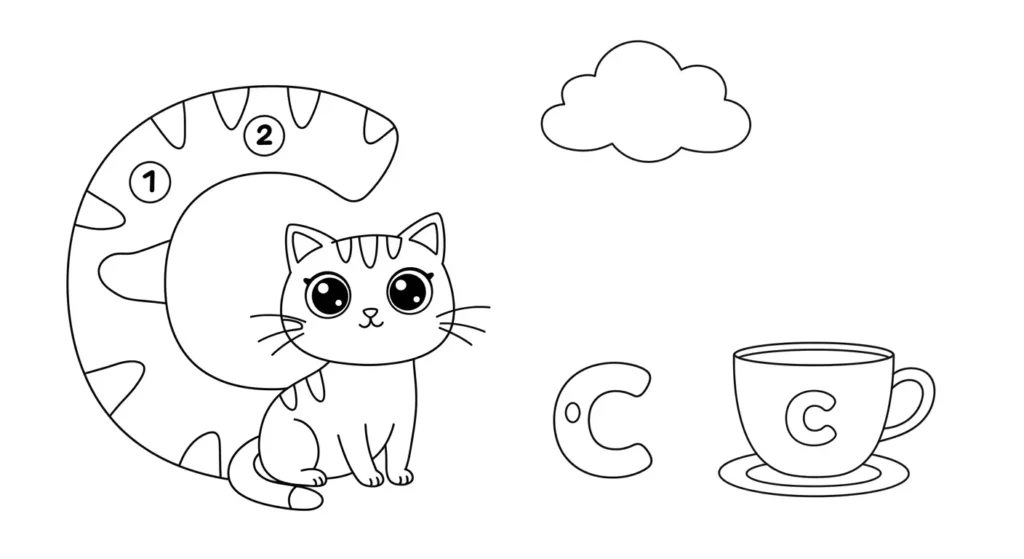 Letter C Coloring Page 