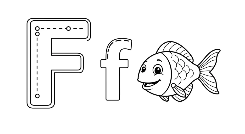 Letter F Coloring Page