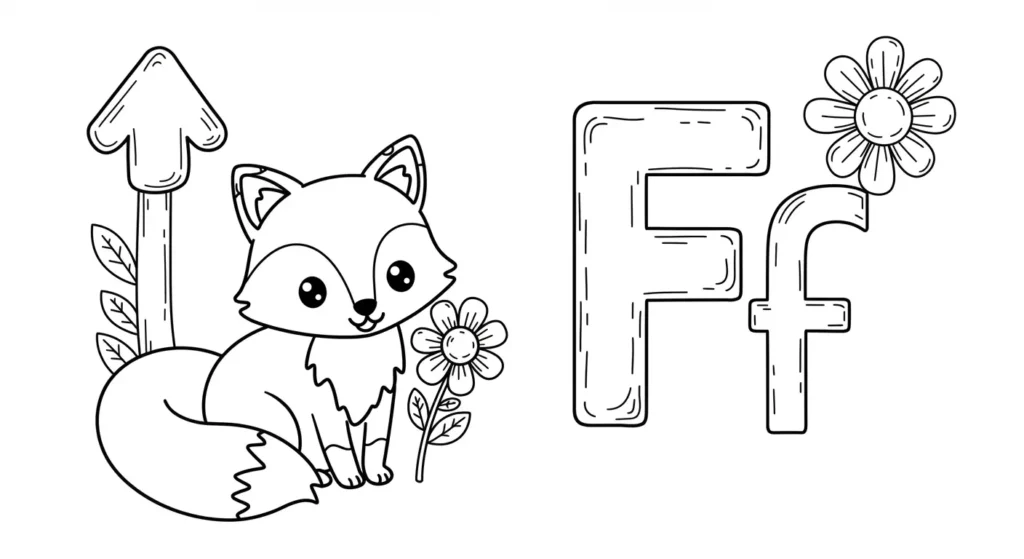 Letter F Coloring Page