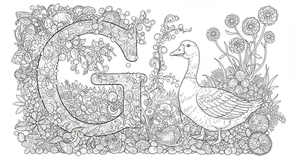 Letter G Coloring Page 