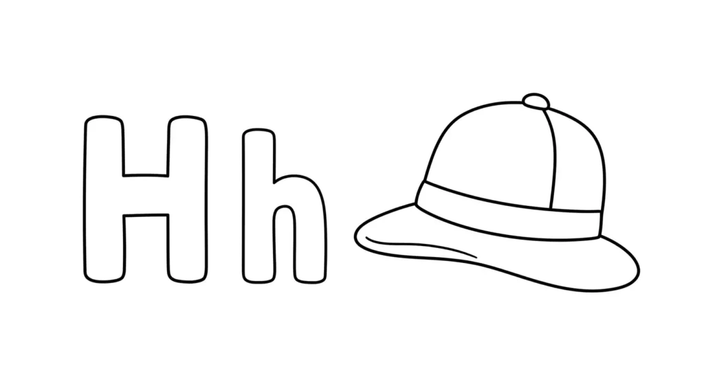 Letter H Coloring Page