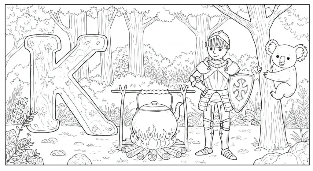 Letter K Coloring Page