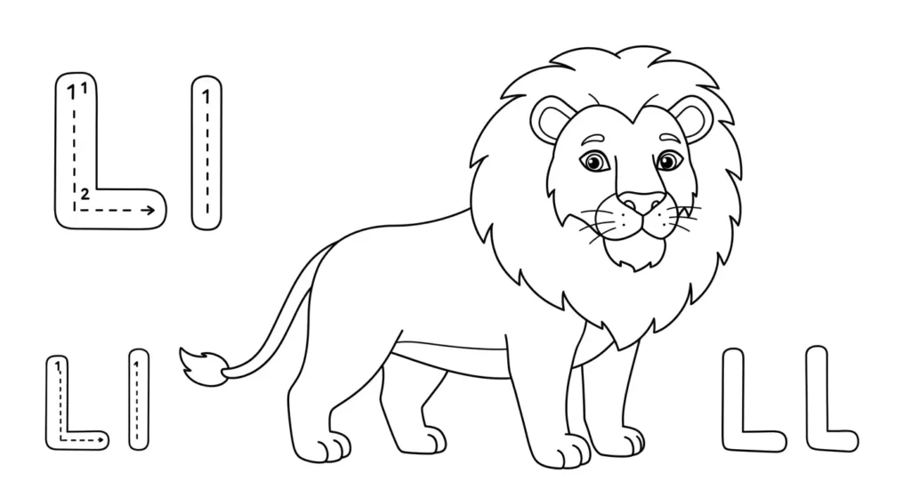Letter L Coloring Page