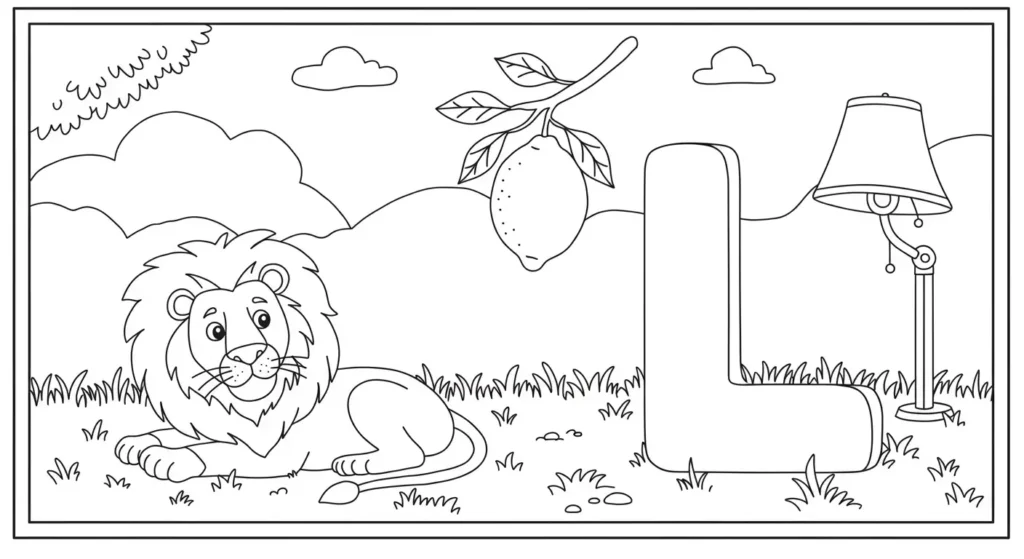 Letter L Coloring Page