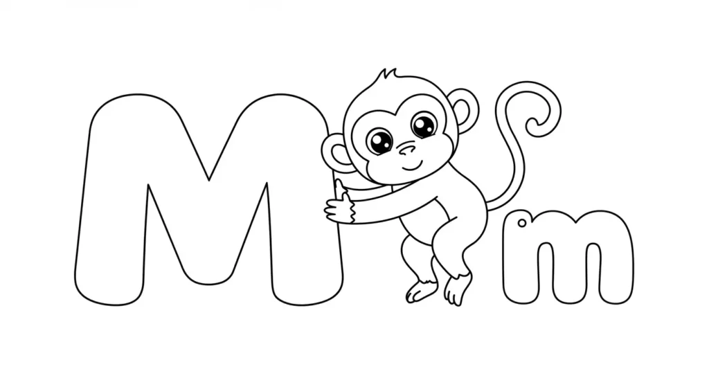 Letter M Coloring Page