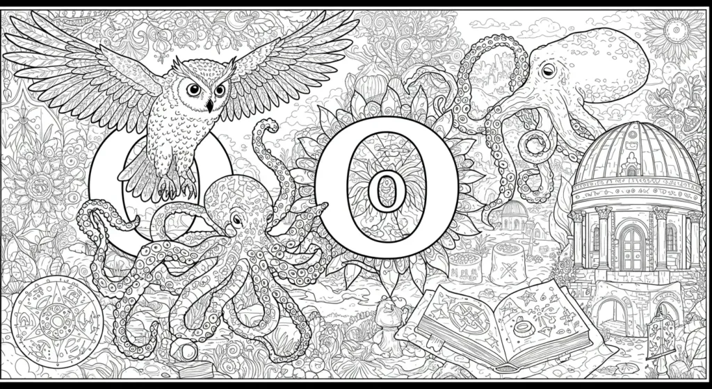 Letter O Coloring Page