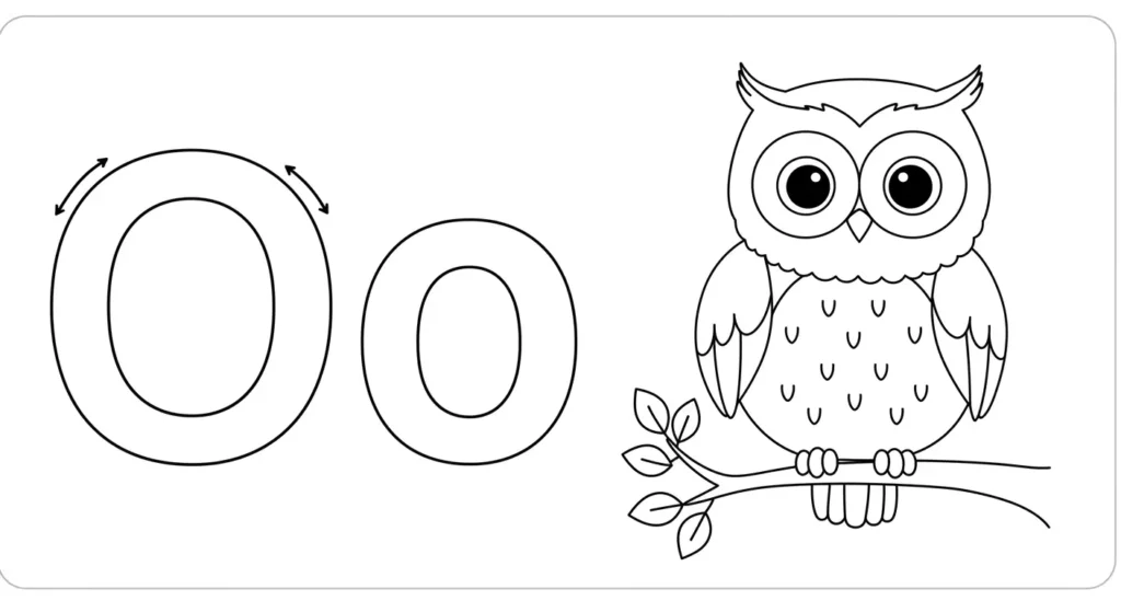 Letter O Coloring Page