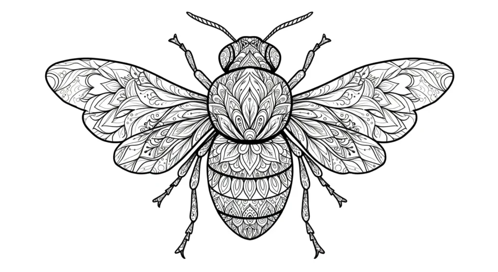 Bee Coloring Page