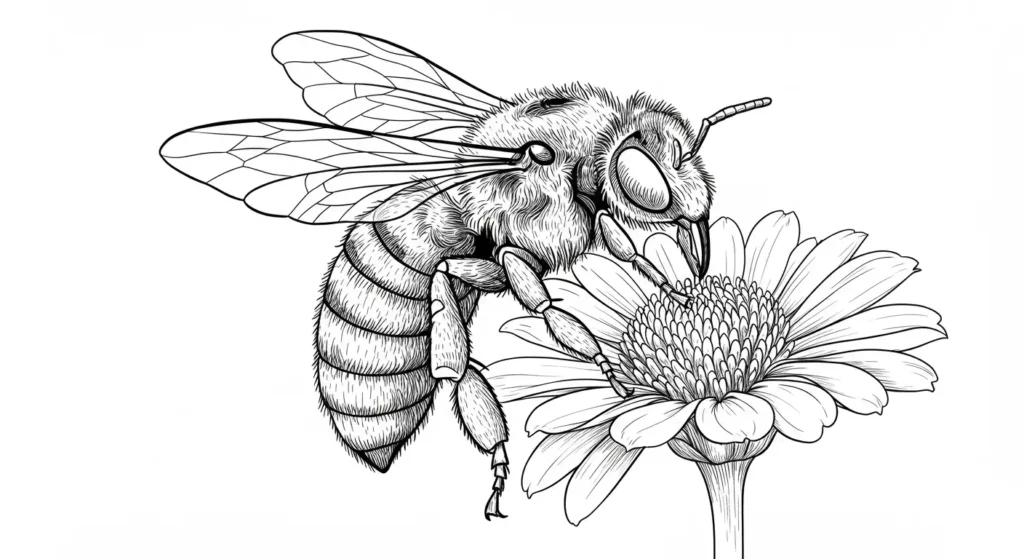 Bee Coloring Page