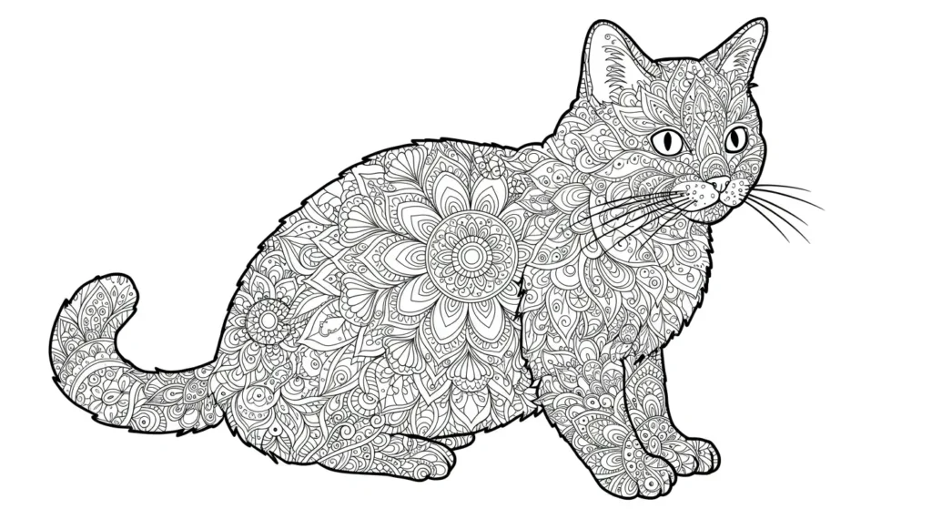 Cat Coloring Page