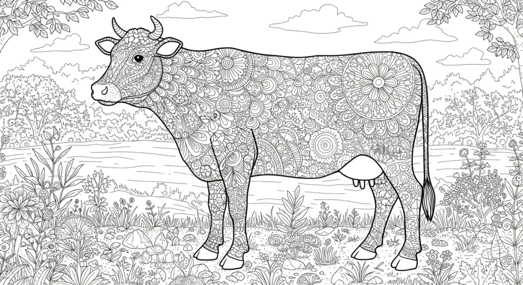 Cow Coloring Page