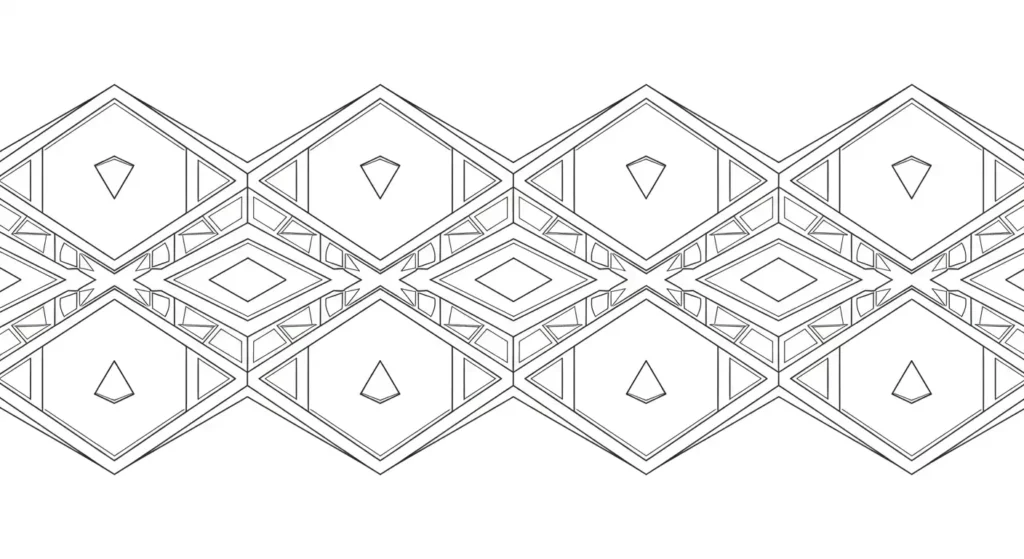 Echoes of Angles Geometric Pattern Coloring Page