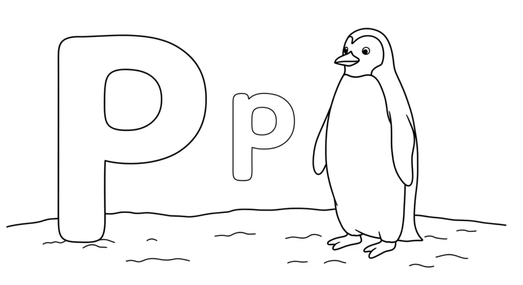 Letter P Coloring Page