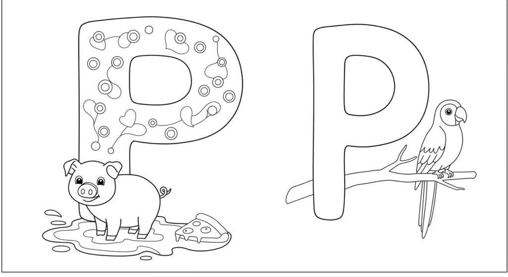 Letter P Coloring Page