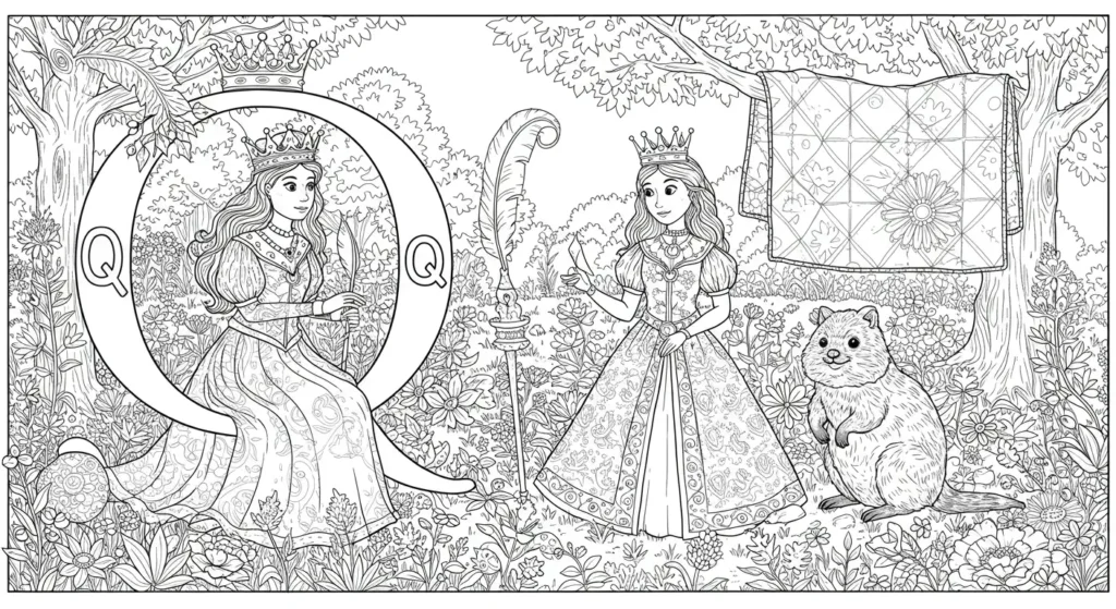 Letter Q Coloring Page
