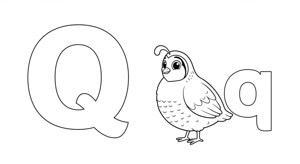 Letter Q Coloring Page 