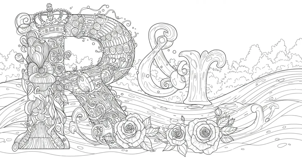 Letter R Coloring Page