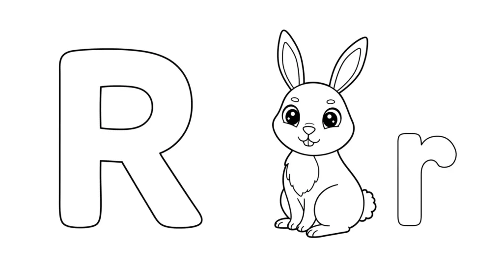 Letter R Coloring Page