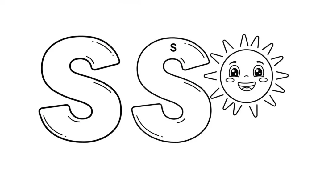 Letter S Coloring Page