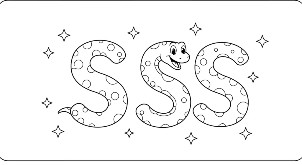 Letter S Coloring Page