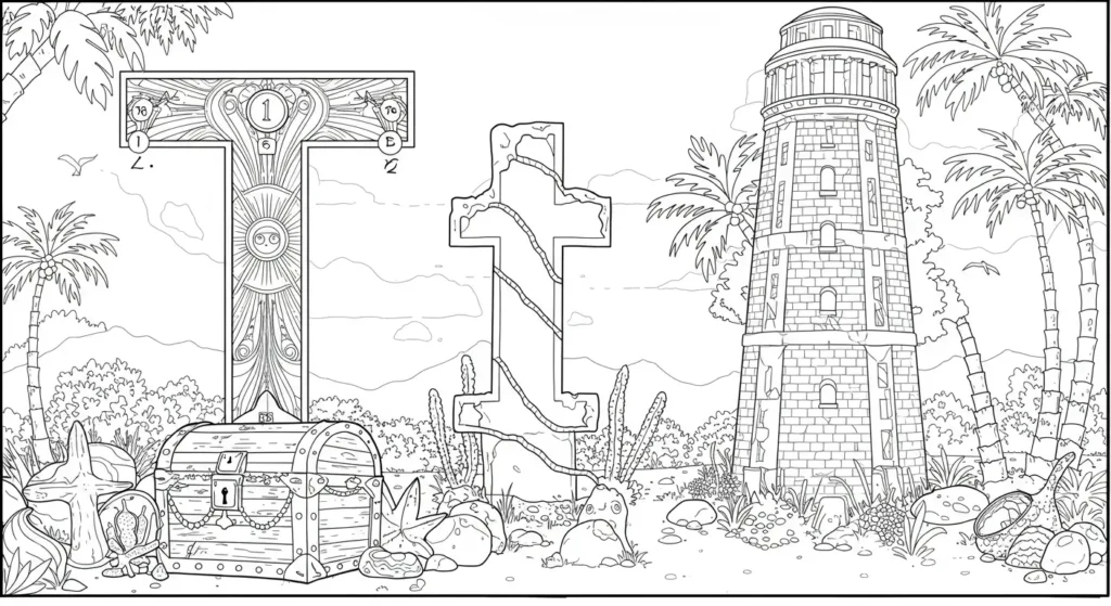 Letter T Coloring Page