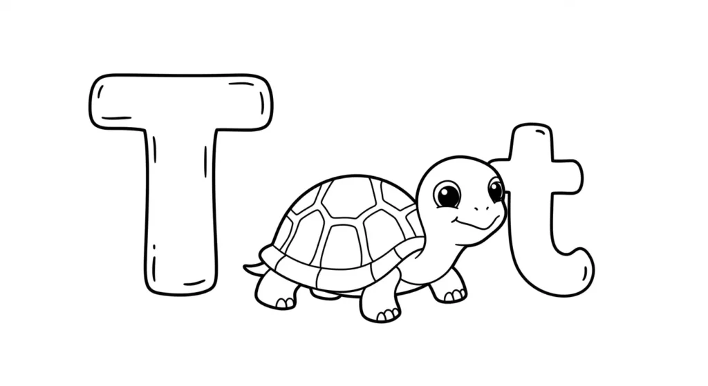 Letter T Coloring Page