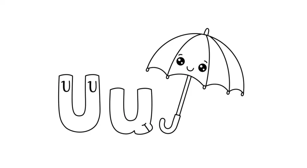 Letter U Coloring Page