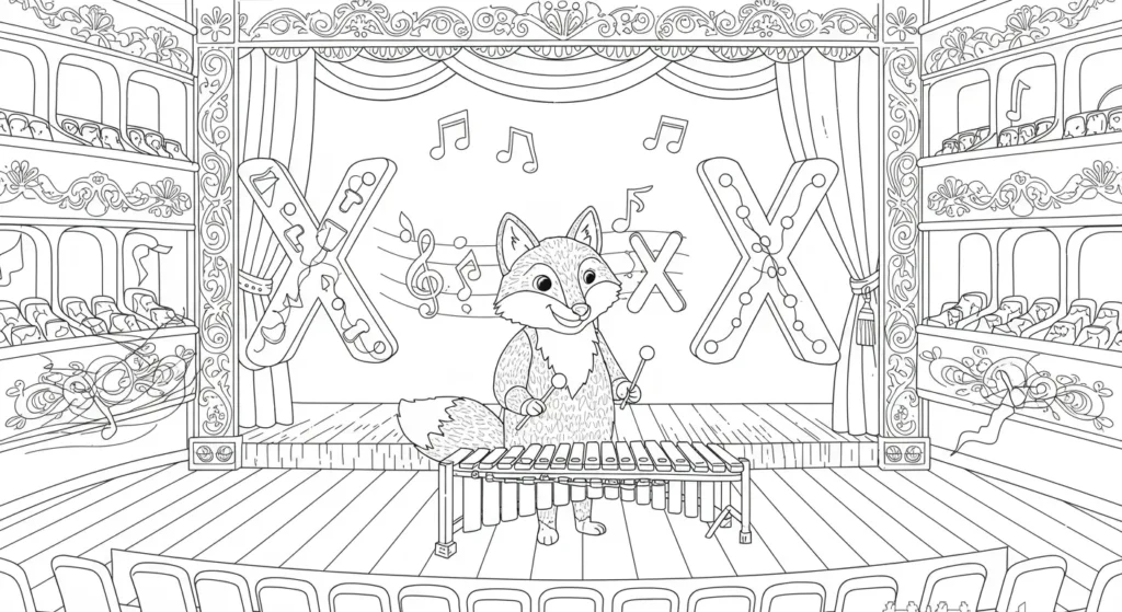 Letter X Coloring Page