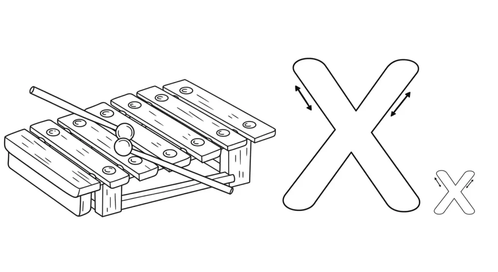 Letter X Coloring Page 