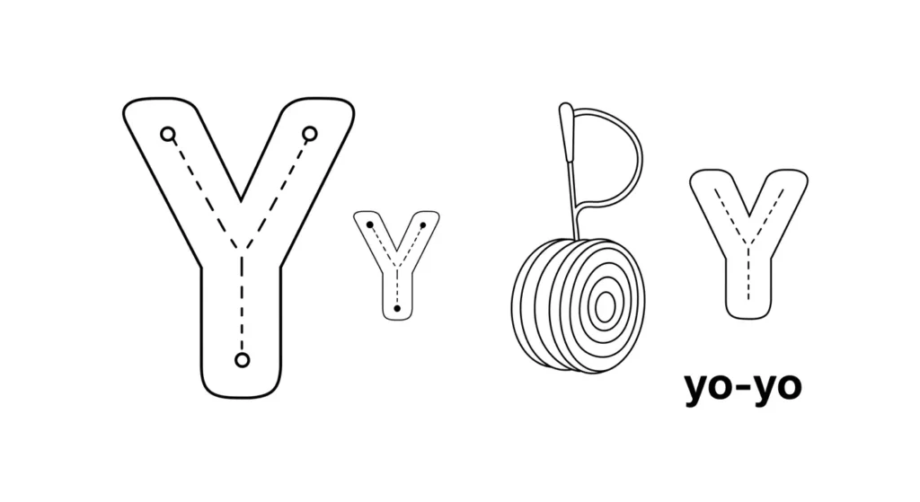 Letter Y Coloring Page 