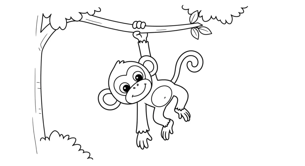 Monkey Coloring Page