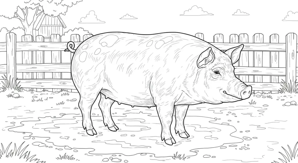 Pig Coloring Page