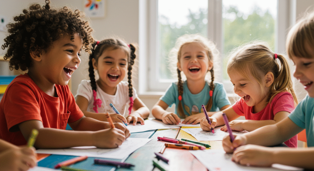 Social Development and Collaboration Through Group Coloring
