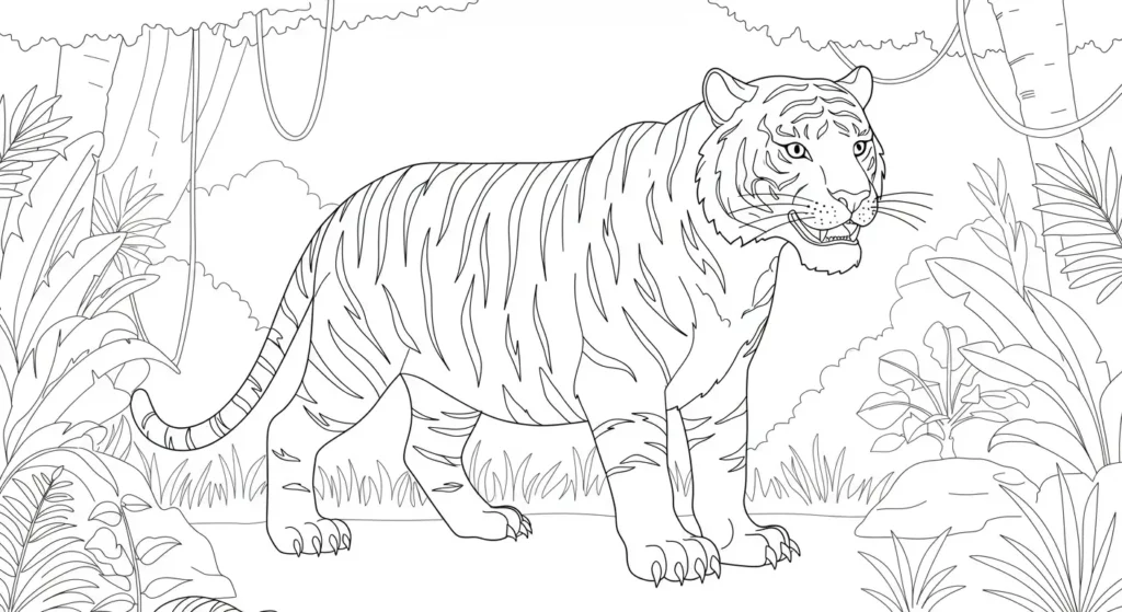 Tiger Coloring Page