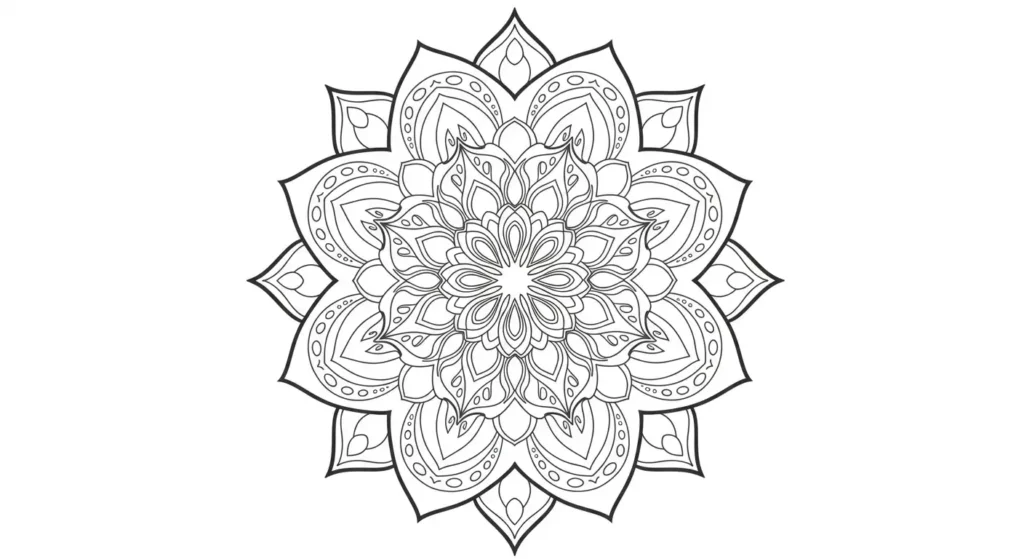 Circle of Calm Simple Mandala Coloring Page