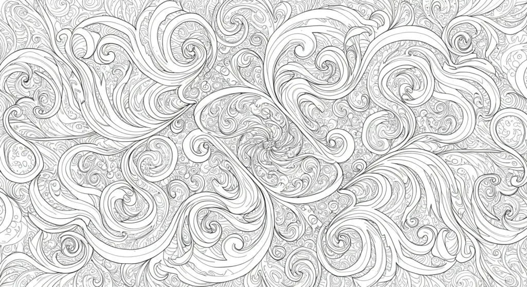 Whispers of Infinity abstract art coloring page